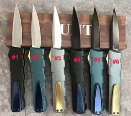 Top Quality New Design High End AUTO Tactical Knife D2 Sain/Black Blade CNC 6061-T6 Handle EDC Pocket Knives With Nylon Sheath