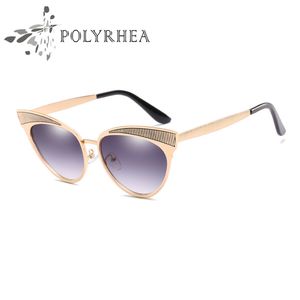 Top Qualité Mode Lunettes De Soleil Femme Marque Designer Cat Eye Lunettes De Soleil Style D'été Pour Les Femmes Gradient UV400 Lentilles Boîte et Cas