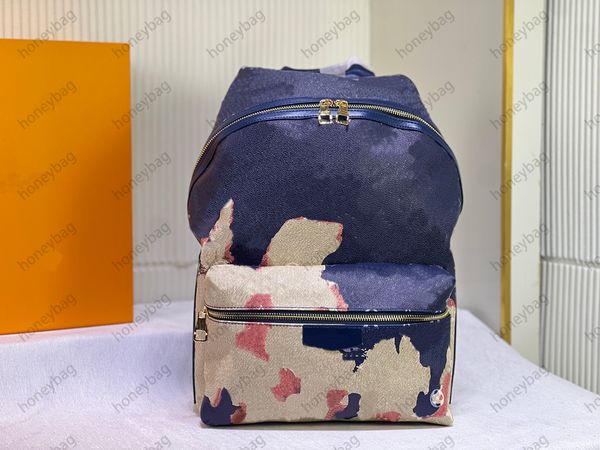 Top qualité nouveau style design de luxe hommes double épaule sac à dos marque femmes petit étudiant bookbag bleu sac à dos style sac de créateur sacs de voyage en plein air