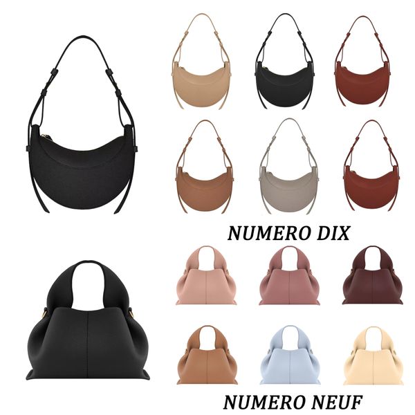 Femmes Numero Dix Demi-Lune Sac à bandoulière Mens Rose Designer Tote Sac à main Embrayage Luxurys Sac à main en cuir Aisselle Sac noir Mode CrossBody Cyme Sac Hobo Cloud Sacs