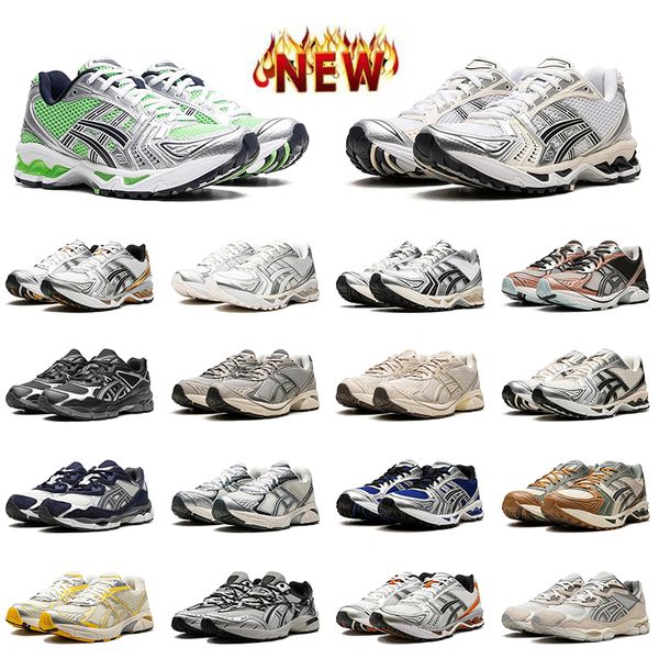 Topes de alta calidad NYC White Clay Canyon Running Running Tigers Plataforma de cuero K14 Entrenadores para hombres crema para hombres Metálicos Metálicos Metálicos Sporters de deportes al aire libre Corredores