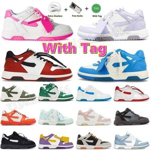 Top Quality Offes OG Chaussures Designer OFF Baskets Out of Office Originals Rose Blanc Violet Plateforme Chaussure Hommes Femmes Mocassins 36-45