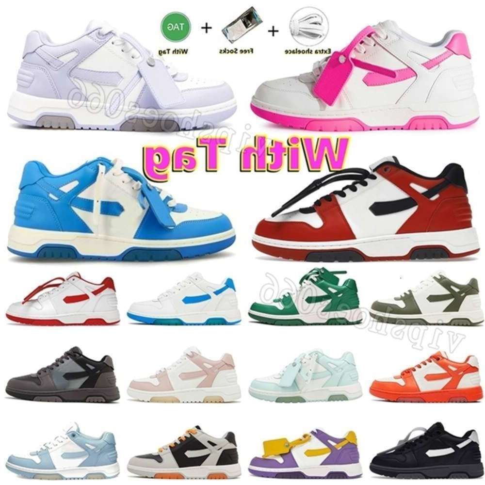 Top Quality Offes Og Chaussures off Sneakers Out Office Originals Pink White Purple Trainers Platform Shoe Mens Femmes Loafers 36-45