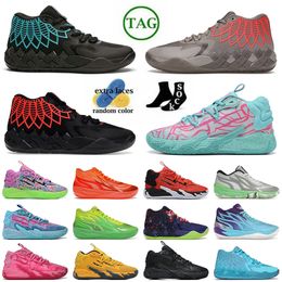 Top Quality Og Original Lamelo Ball Shoes Womens Mens Rick et Morty MB 01 Basketball Shoe Trainers OG Original Guttermelo Iridescent Queen City Sports Pink Sneakers