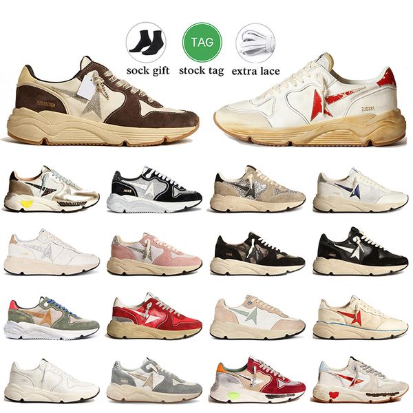 Top Qualité OG Femmes Hommes Designer Chaussures Casual Running Sole Baskets Nappa Cuir Daim Upper Star Finition Vintage Fait Main Italie Marque Camouflage Baskets Plates