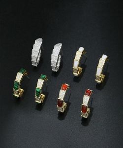 Top Quality Ol Fashion Mosaic Zircon Crystals mignon Style Slub Stud Earring For Women Luxury Jewelry3462199