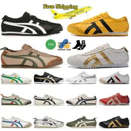 Livraison gratuite onitsukass tigre mexico 66 Chaussures de course athlétiques hommes femmes jaune bleu noir blanc argent marron rouge extérieur chaussures sportives baskets entraîneurs dghate