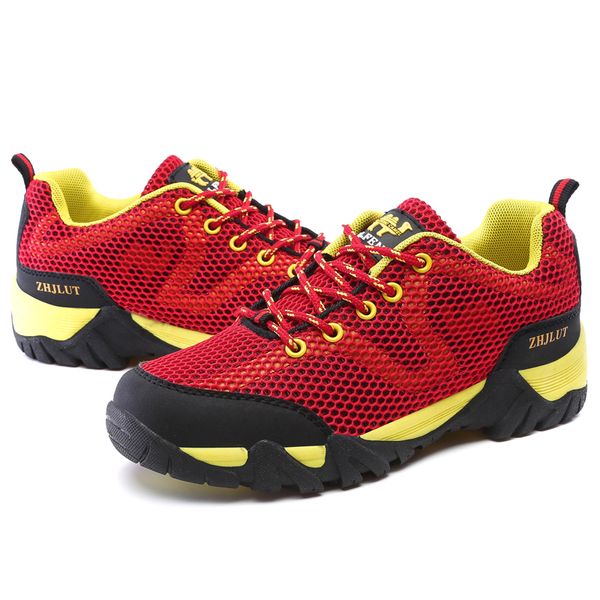 Zapatos para correr al aire libre de calidad superior Hombres Mujeres Subir Azul Amarillo Verde Gris Púrpura Rojo # 53 Moda para hombre Entrenadores para mujer Zapatillas deportivas para caminar Zapato para correr
