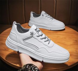 Baskets de course en plein air de qualité supérieure, chaussures tendance pour hommes, respirantes, blanches et grises, assorties à la mode et aux femmes, size39-44