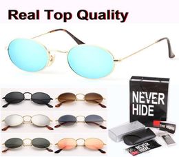 Topkwaliteit ovale zonnebril heren dames 3547 merk zonnebril metalen frame glazen lens met originele doos pakketten accessoires ever7529895