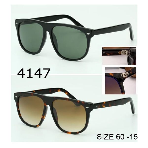 Top qualité surdimensionné 60mm lunettes de soleil pour hommes femmes marque designer uv400 verre lentille dégradé lunettes de soleil vintage planche matériel avia237z