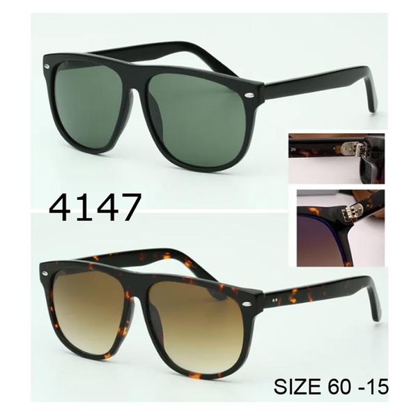 Top qualité surdimensionné 60mm lunettes de soleil pour hommes femmes marque designer uv400 verre lentille dégradé lunettes de soleil vintage planche matériel avia286N