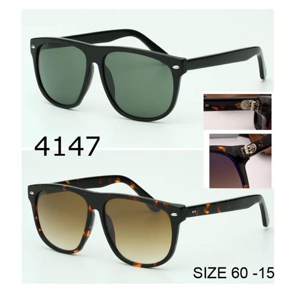Top qualité surdimensionné 60mm lunettes de soleil pour hommes femmes marque designer uv400 verre lentille dégradé lunettes de soleil vintage planche matériel avia3073