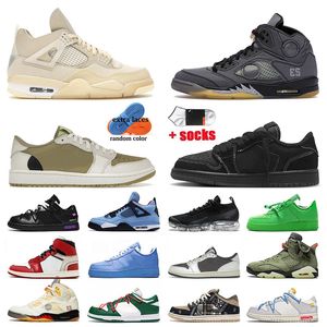 Scarpe Ow di alta qualità Scarpe da golf da donna per uomo Ts 1 1s Low Black Phantom 4 Mussola nera 5 Cactus Jack 6 Skate Big Size 13 Scarpe da uomo Designer Sneakers Scarpe da ginnastica da tennis