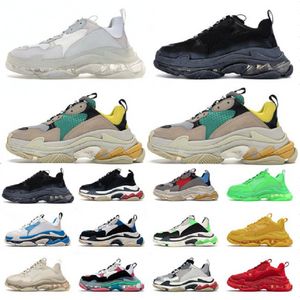 Triple S Hommes Femmes Papa Chaussures 17FW chaussures de sport Clear Bubble bottom mens Sneakers noir rouge Old Grandpa Trainer chaussures taille 36-45