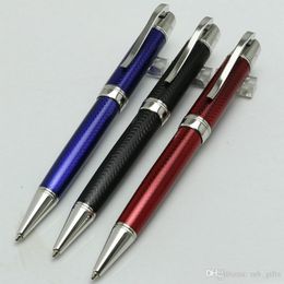 Bolígrafo de alta calidad azul marino/negro/rojo Rollerball gran escritor Jules Verne tornillos de marca tapa de bolígrafo 14873/18500