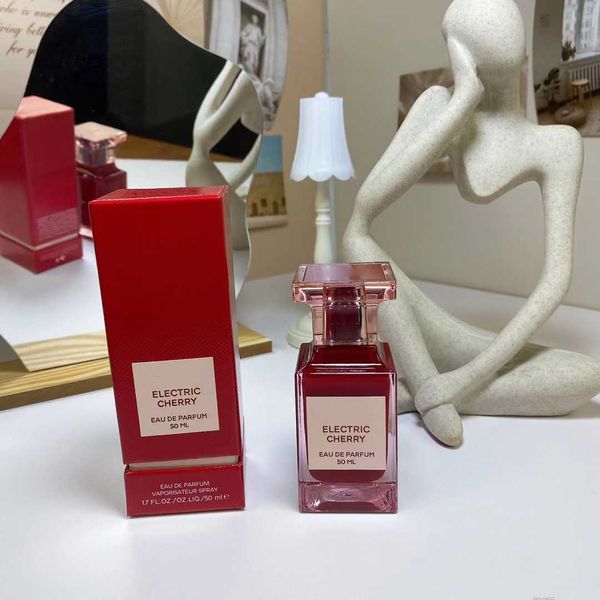 Perfume de qualité supérieure pour femme électrique Cherry Fragrance Edp Eau de Parfum Spray 50 ml 1.7 fl.oz Lady Parfums de longue durée de la marque de la marque de marque de marque Cologne Uda5