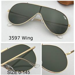 Hochwertige Persönlichkeit Neue Libelle Flügel Mode Dekoration Sonnenbrille große Größe Mode Sonnenbrille klassischer Stil UV400 Objektiv Gafas für Frauen und Männer mit Box