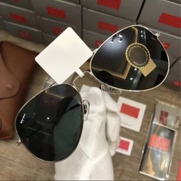 Diseñador piloto de alta calidad Gafas de sol polarizadas 3025 Toad Mirror HD Conducción al aire libre UV400 Gafas de sol para hombre Gafas de sol de moda para mujer con caja