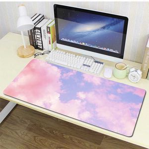 Topkwaliteit Roze Wolken Sky Office Muizen Gamer Zachte muismat Grote toetsenborden Mat Kawaii Bureau