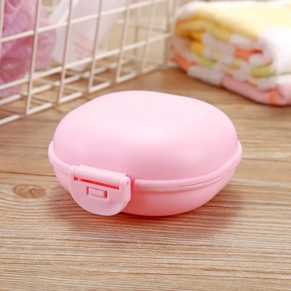 Boîte à savon de voyage en plastique de qualité supérieure avec couvercle Portable salle de bain macaron savons boîtes à vaisselle support étui 5 couleurs