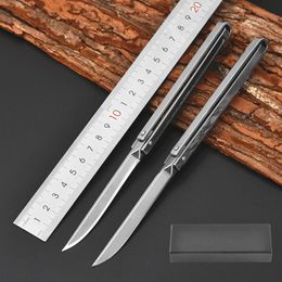 Topkwaliteit zakmes 5Cr15Mov Satin Drop Point Blade roestvrijstalen handgreep EDC-messen nieuw ontwerp