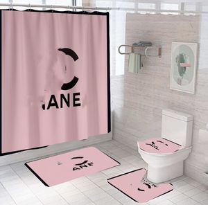 Rideau de douche en Polyester de qualité supérieure, Double face, imperméable et anti-moisissure, pour salle de bain, couleur unie, lettre Boho hôtel