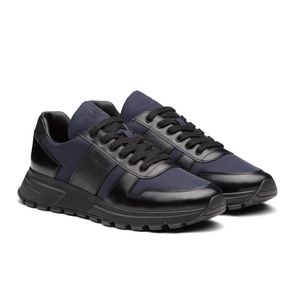 Sneakers schoenen van topkwaliteit voor heren re-nylon chunky rubber lug sole man geborsteld leer casual wandel sport luxe designer schoenen EU46