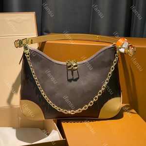 Topkwaliteit bedrukt patroon Luxe ontwerp Dames Presbyopie Mode Klassieke onderarmtas V Croissant Tas Keten Enkele schouder Crossbody tas