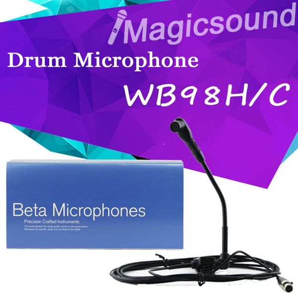 Qualité supérieure!! Microphone professionnel d'instrument de condenseur de WB98H / C BETA 98H / C pour le système sans fil de PGX14 SLX14