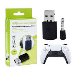 Topkwaliteit PS5 Bluetooth -adapters 4.0 EDR USB Bluetooth Dongle draadloze adapterontvanger voor PS4 -controller Gamepad Bluetoothes Headsets compatibel P5 DHL