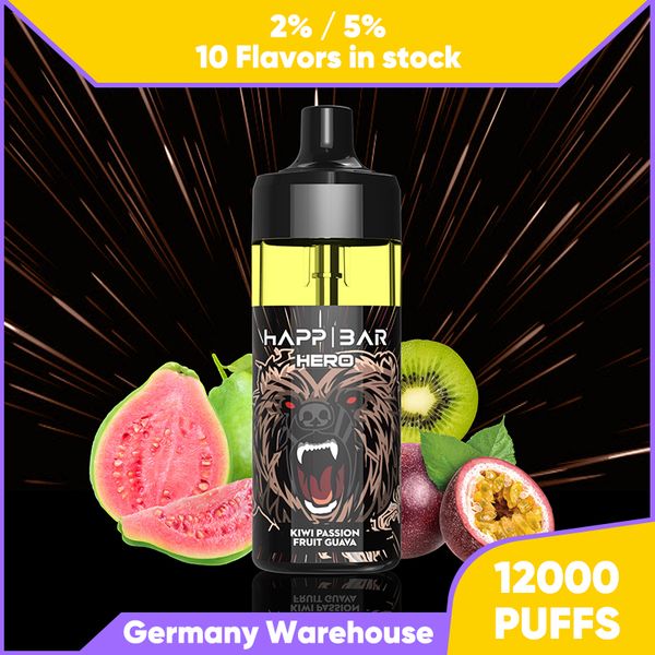 De calidad superior Puff 12000 Puffs Barras desechables E CIG Cigarrillo Vape Pen Voltaje ajustable 16ml Cartucho Pre Llenado Vaporizador Portátil Vapor Bar Devcice