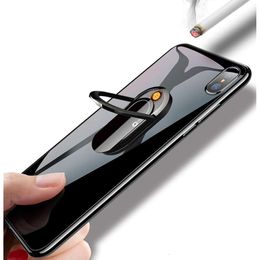 Topkwaliteit Roterende USB High-efficiënte Fancy Lighters mobiele telefoon Bucksten Tungsten Sigarettenaansteker met USB-oplaadbaar
