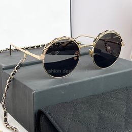 Gafas de sol de diseño redondo de alta calidad lentes amarillas 2205 con caja para mujeres para hombres China ovalada de moda redonda gafas de sol de gafas clásicas retro unisex anti-uV400