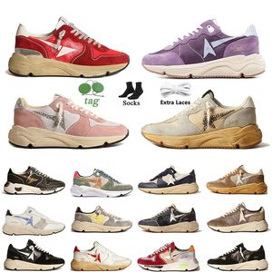 Top Quality Running Sole Casual Designer Chaussures Femmes Hommes Golden Gooseices Véritable Cuir Daim Noir Blanc Argent Glitter Plate-forme Mocassins Baskets Baskets 35-46