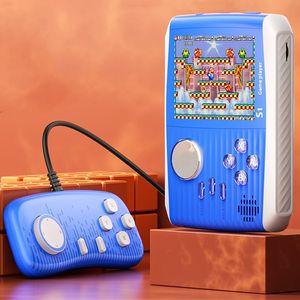 Mini consoles de jeux vidéo portables S1 de qualité supérieure, 666 jeux intégrés, joueurs de jeu rétro, console de jeu hôte deux rôles, cadeau d'anniversaire pour enfants et adultes