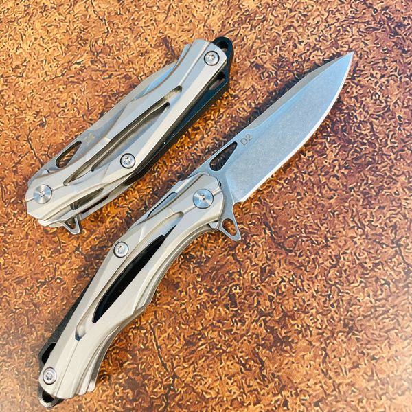 Top Qualité S7201 Petit Flipper Couteau Pliant D2 Stone Wash Tanto Lame En Acier Inoxydable Poignée Roulement À Billes Rapide Dossier Ouvert EDC Couteaux De Poche