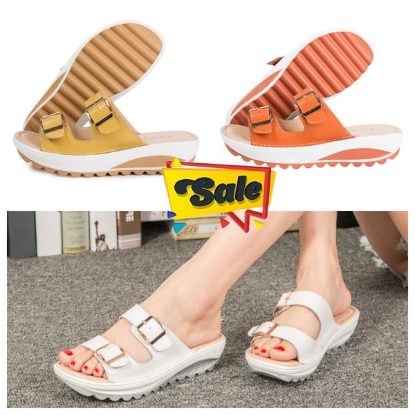 Sandalias de alta calidad para mujer Mulas Diapositivas planas Blanco Negro Rosa Zapatillas para mujer Zapatos de verano al aire libre GAI precio bajo