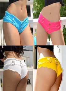 Top Quality Sexy Skinny Jeans Shorts denim Summer Low Sexy Sexy Super Short Pantals 4 Couleurs 1810549