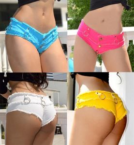 Top Quality Sexy Skinny Jeans Shorts en denim Summer Low Sexy Sexy Super Short Pantals 4 Couleurs 7376269
