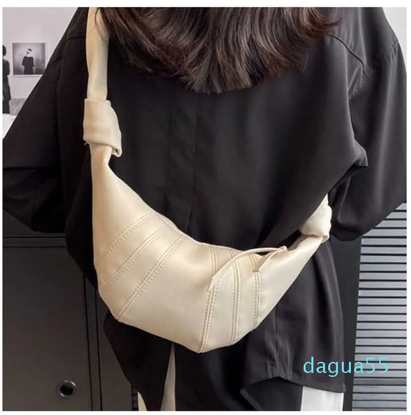 Épaule de qualité supérieure pour femmes sac à main Lem-aire corne de vache chignon en peau de mouton petit paquet en cuir véritable sous les bras boulette oblique croix poitrine taille