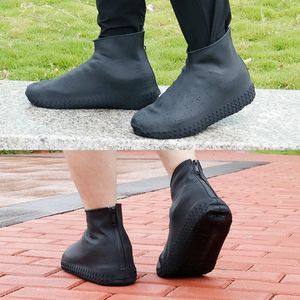 Topkwaliteit siliconen zwarte waterdichte regenschoenen koppels enkellaarsjes schoenenhoezen plus maat hoes 240130