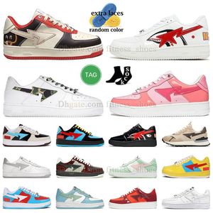 Top Qualité Sk8 Casual Chaussures Shark College Dropout Combo Abc Camo Blanc Vert Pastel Rose Cuir Verni Hommes Femmes Sneaker