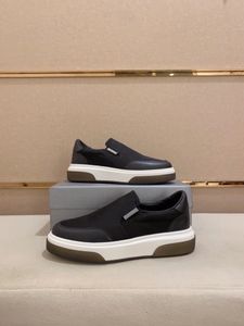 Top Qualité Slip-on Hommes Sneaker Chaussures En Cuir Véritable Baskets Noir Blanc Doux Veau Léger Sole Planche À Roulettes Marche Avec Boîte EU38-45