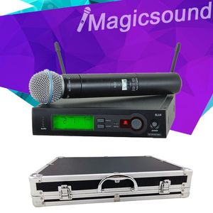 SLX SLX24 BETA58 de qualité supérieure avec boîtier en aluminium !! Système de microphone sans fil UHF Super cardioïde BETA micro portable Microfone