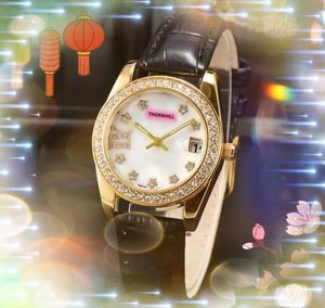 Top qualité petit cadran bracelet en cuir montres femmes étoile abeille diamants anneau horloge japon mouvement à quartz chronographe or rose bande boîtier en acier inoxydable montre cadeaux