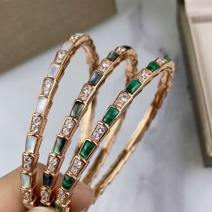 Bracelet serpent de qualité supérieure, bijoux plaqués or 18 carats, bracelet femme en acier inoxydable, agate fritillaire, créateur de luxe, cadeau premium AAAAA