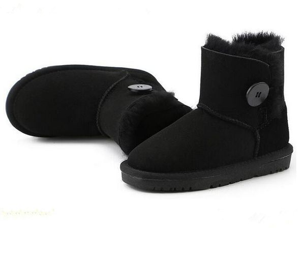 Bottes de neige de qualité supérieure Bottes chaudes en cuir auus u5991 garçons filles bébé enfants doux confortable mouton peluche beaux cadeaux de Noël d'anniversaire