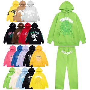 Top Qualité Sp5der Sweat à capuche Young Thug Style 555555 Sweat à capuche Sweat-shirt Femme Pull Hip Hop Survêtement Ladys Jumper Pantalon Ensemble surdimensionné 13