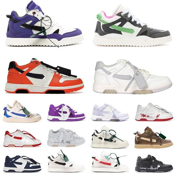 Top qualité éponge mi haut blanc chaussures de sport baskets de créateurs hors du bureau mocassins originaux rose blanc violet formateurs de luxe plate-forme chaussure hommes femmes mocassins